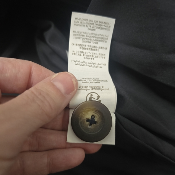 Boden Bell Teddy Wool Blend Fully Lined Coat Navy Blue Womens Size 10R - Picture 14 of 14